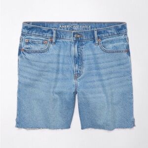 American Eagle Strigid Super High-Waisted Relaxed Jean Shorts